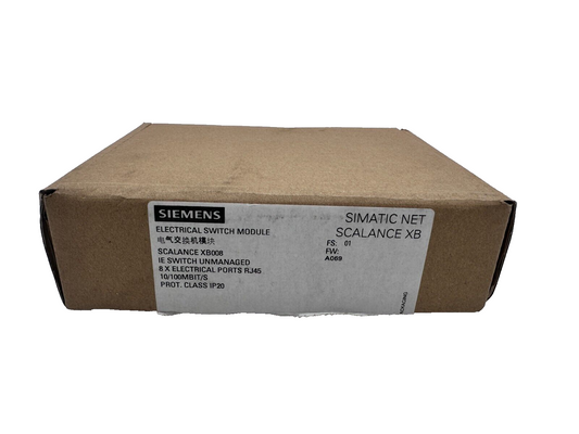 SIEMENS 6GK5008-0BA10-1AB2 SIMATIC NET SCALANCE XB ELECTRICAL SWITCH MODULE