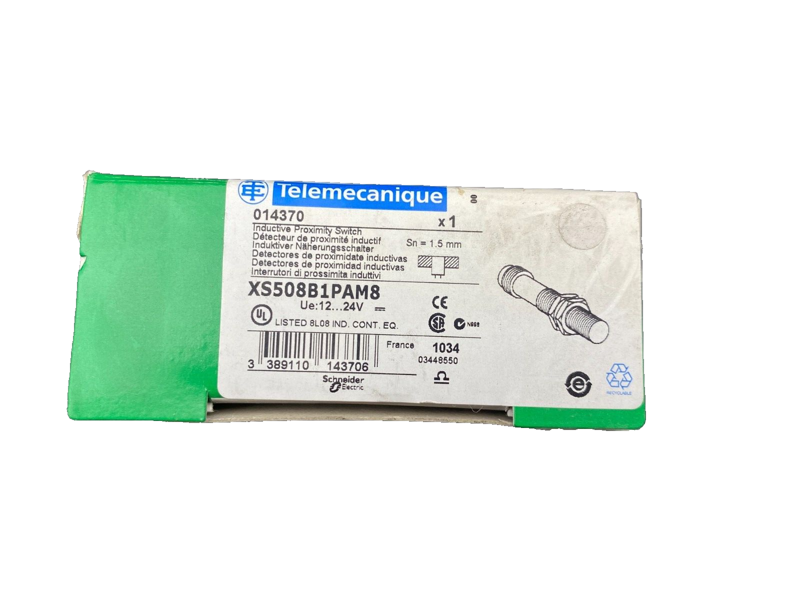TELEMECANIQUE XS508B1PAM8 014370 DETECTEUR DE PROXIMITE INDUCTIF x3pc