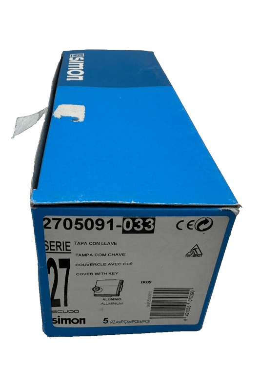 SIMON 2705091 - 033 SERIE 27 COUVERCLE AVEC CLE x5pc - KLR Automation
