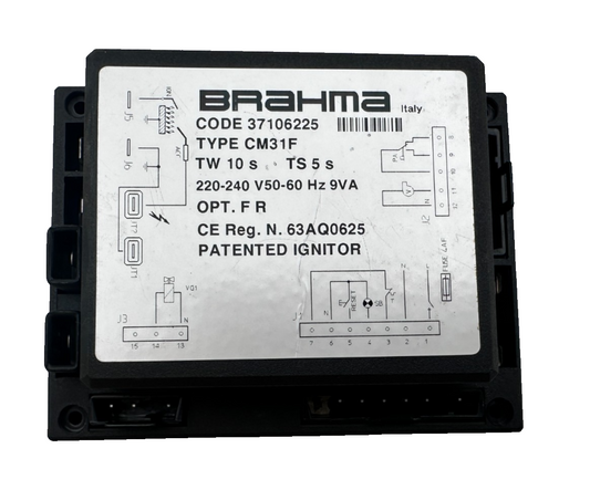 BRAHMA 37106225 TYPE CM31F TW 10s TS 5s 220-240V 9VA BOITE DE CONTROLE