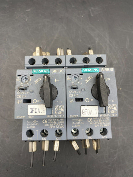 1pc x SIEMENS 3RV2021 - 1EA10 MOTOR BREAKER - KLR Automation
