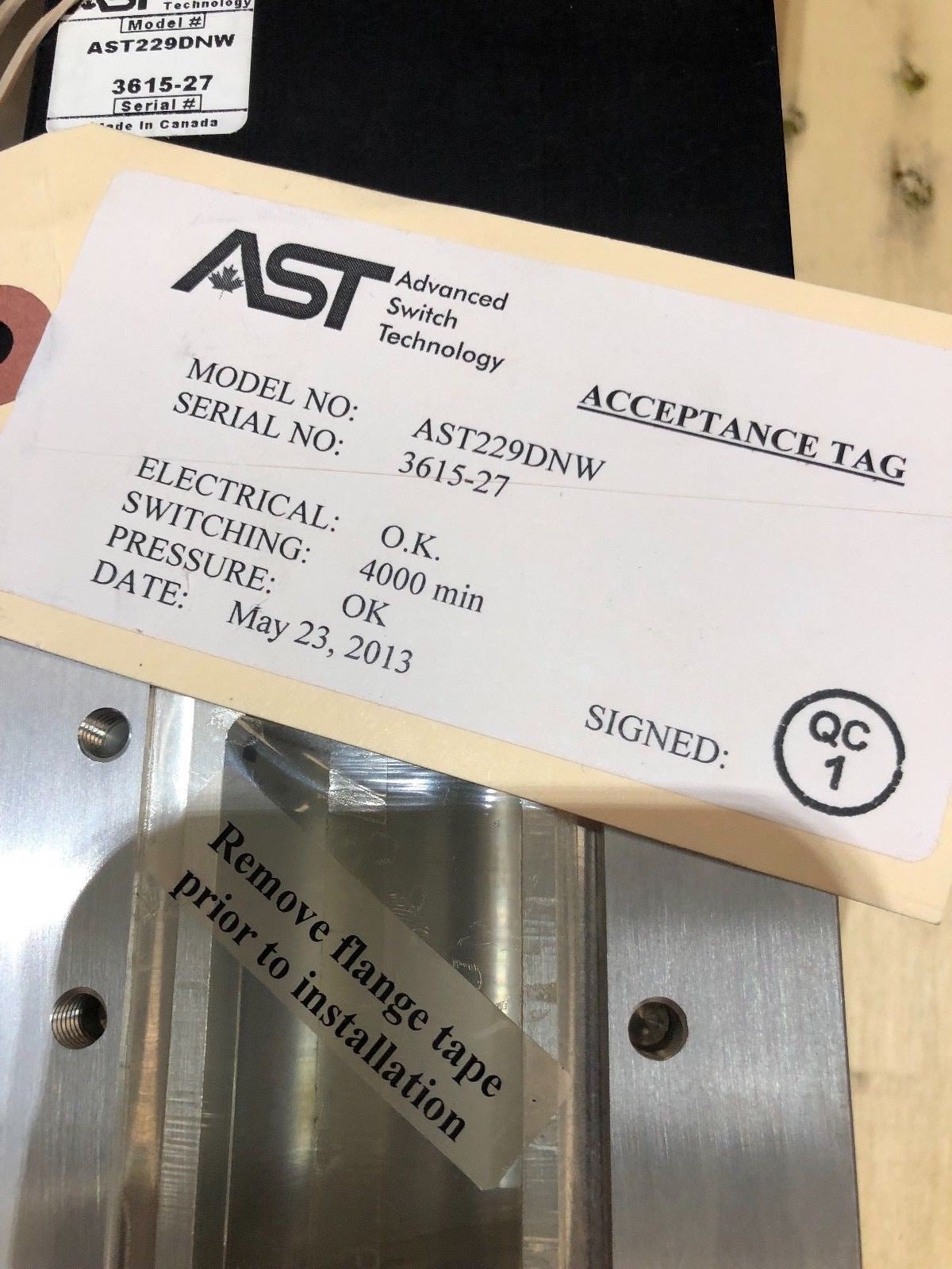 Advanced Switch Technology AST MicroWave AST229DNW 229DNW - KLR Automation