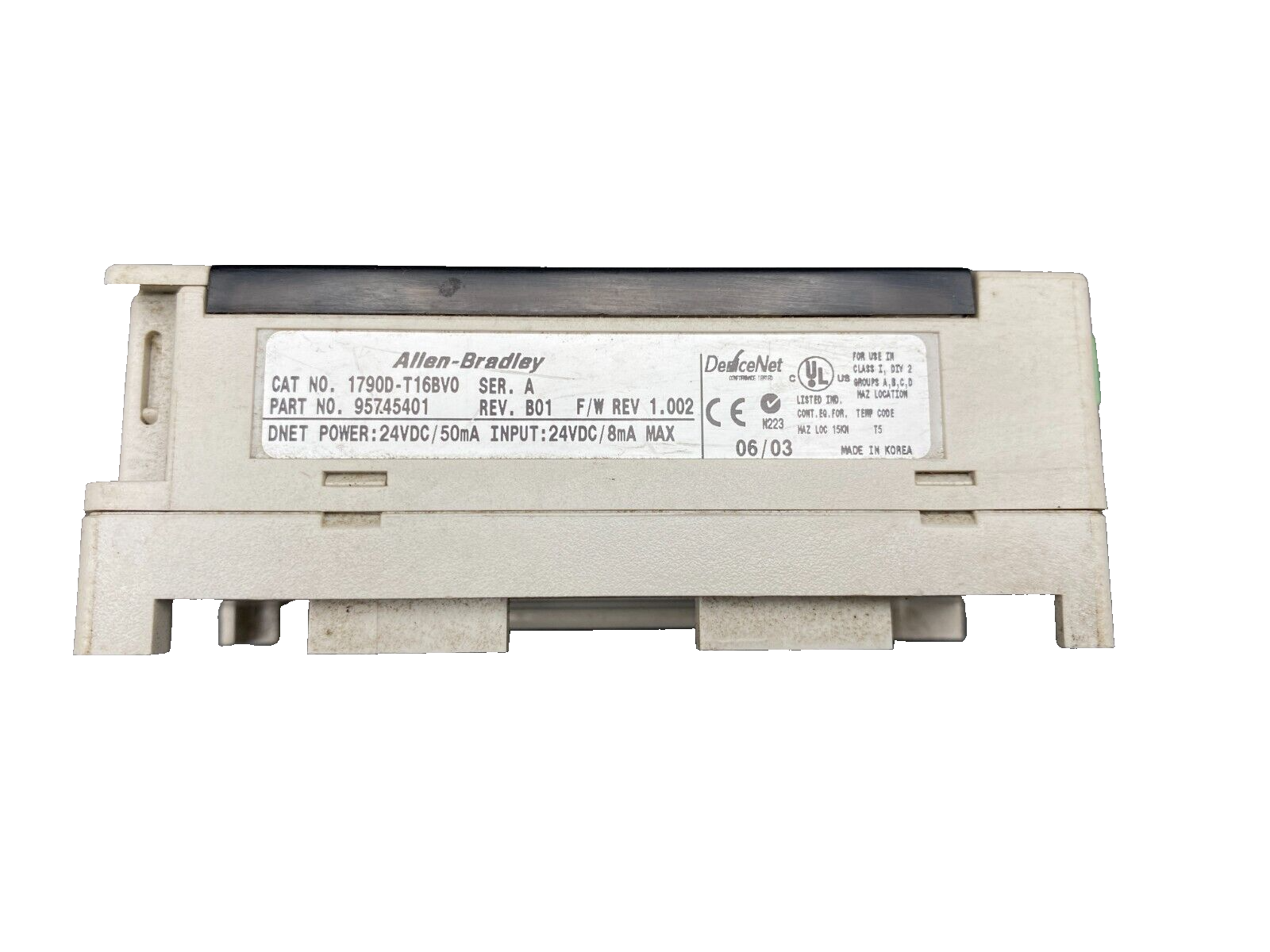 ALLEN BRADLEY COMPACT BLOCK LDX 1790D-T16BV0 16 INPUTS DC POWER