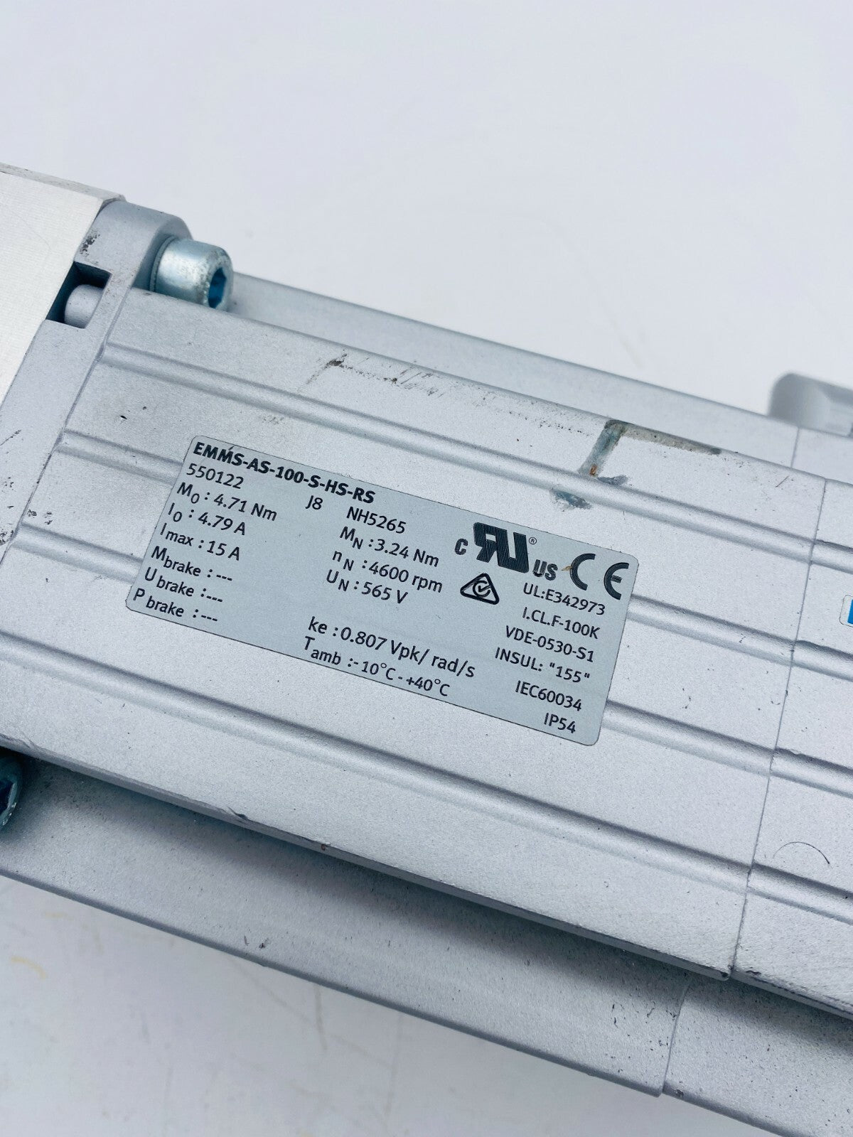 FESTO Servomoteur EMMS-AS-100-S-HS-RS 550122 + Neugart 42631