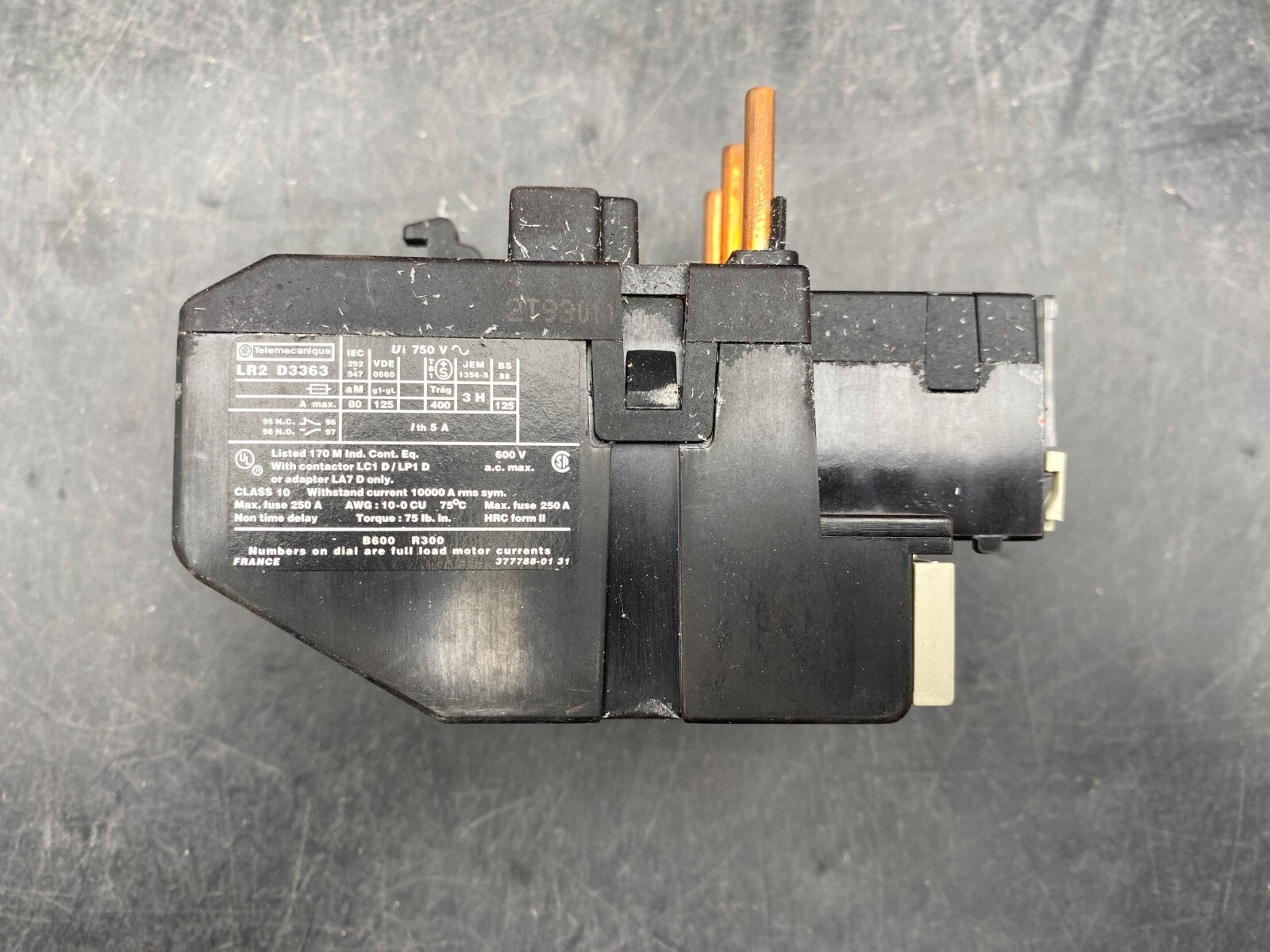 1pc x TELEMECANIQUE LR2D3363 RELAIS THERMIQUE