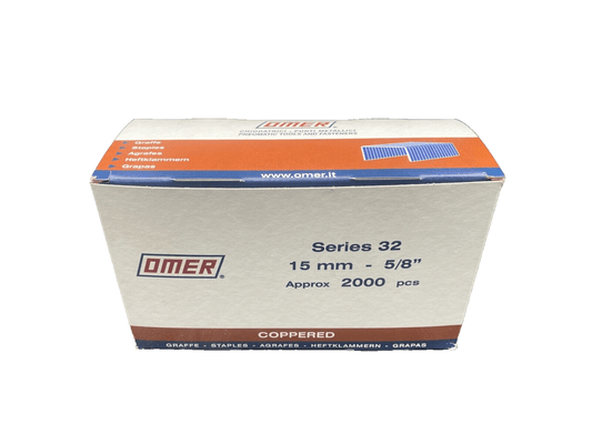 OMER SERIES 32 15mm 5/8" AGRAFES 58 RED 2000pcs x13pcs - KLR Automation