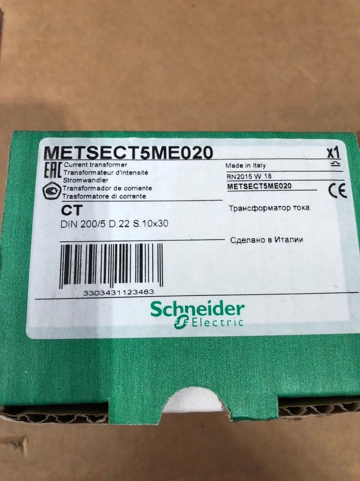 Schneider Electric POWERLOGIC, TRANSFORMATEUR INTENSITÉ DIN 200/5A METSECT5ME02 - KLR Automation