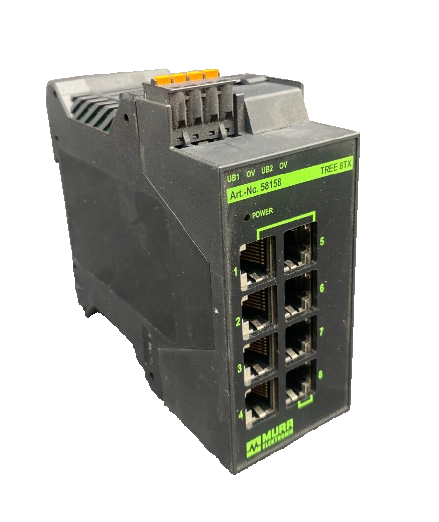 MURR ELEKTRONIK TREE 8TX 58158 3A2G2-3.01 ETHERNET SWITCH x2pc