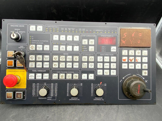 FANUC Control panel A860 - 0202 - T001 Board +. 2 x A20B - 2002 - 0470/08B - KLR Automation