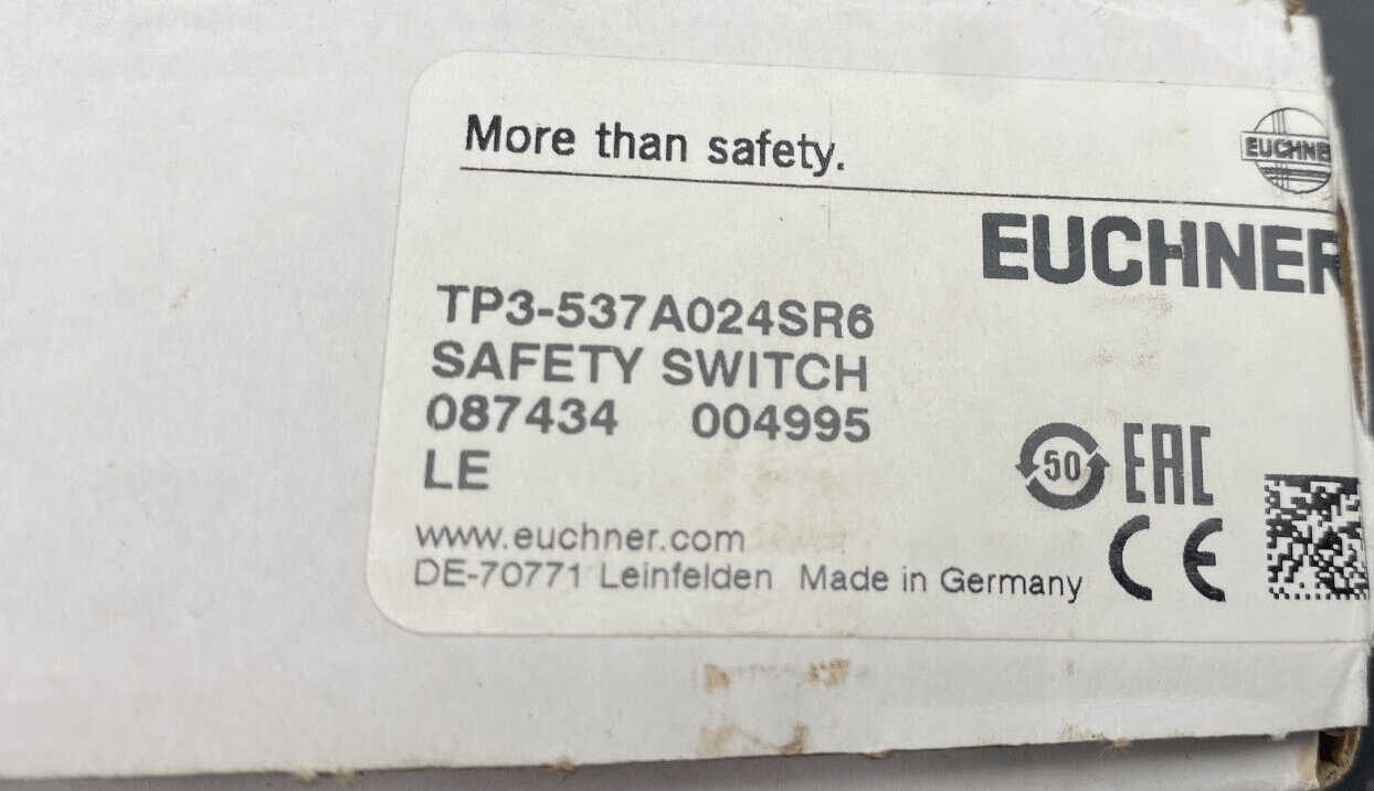 EUCHNER TP3 - 537A024SR6 087434 004995 LE SAFETY SWITCH x1pc - KLR Automation