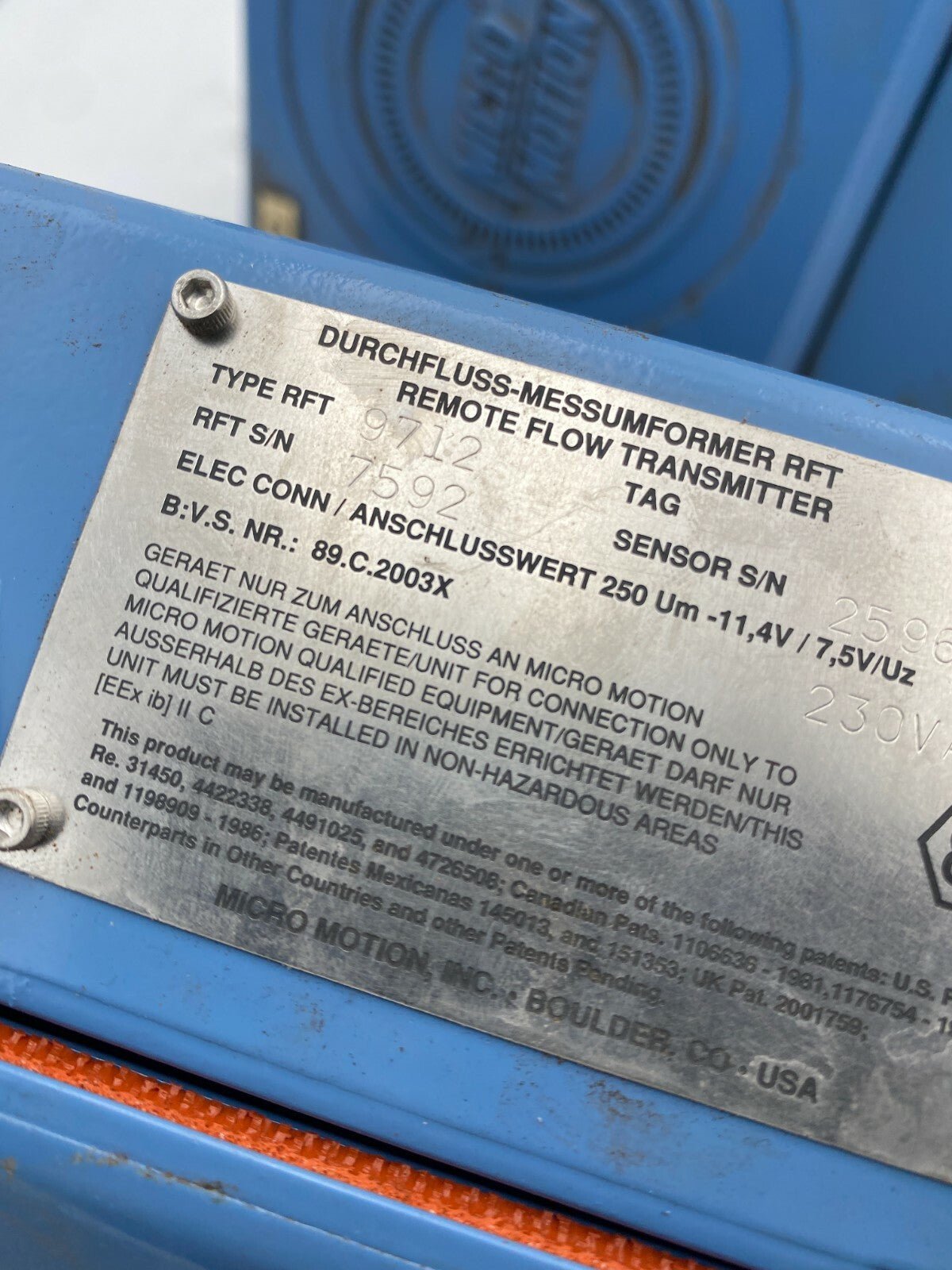 1pc x MICRO MOTION RFT - 9712 FLOW TRANSMITTER - KLR Automation