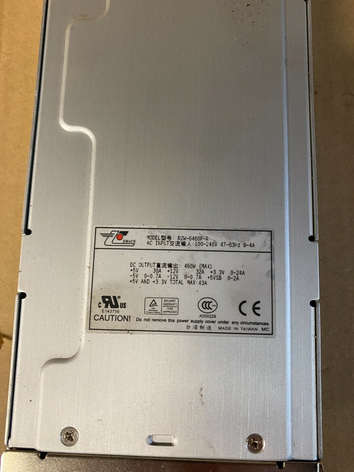 Emacs R2W - 6460P - R Original Netzteil 460W - KLR Automation