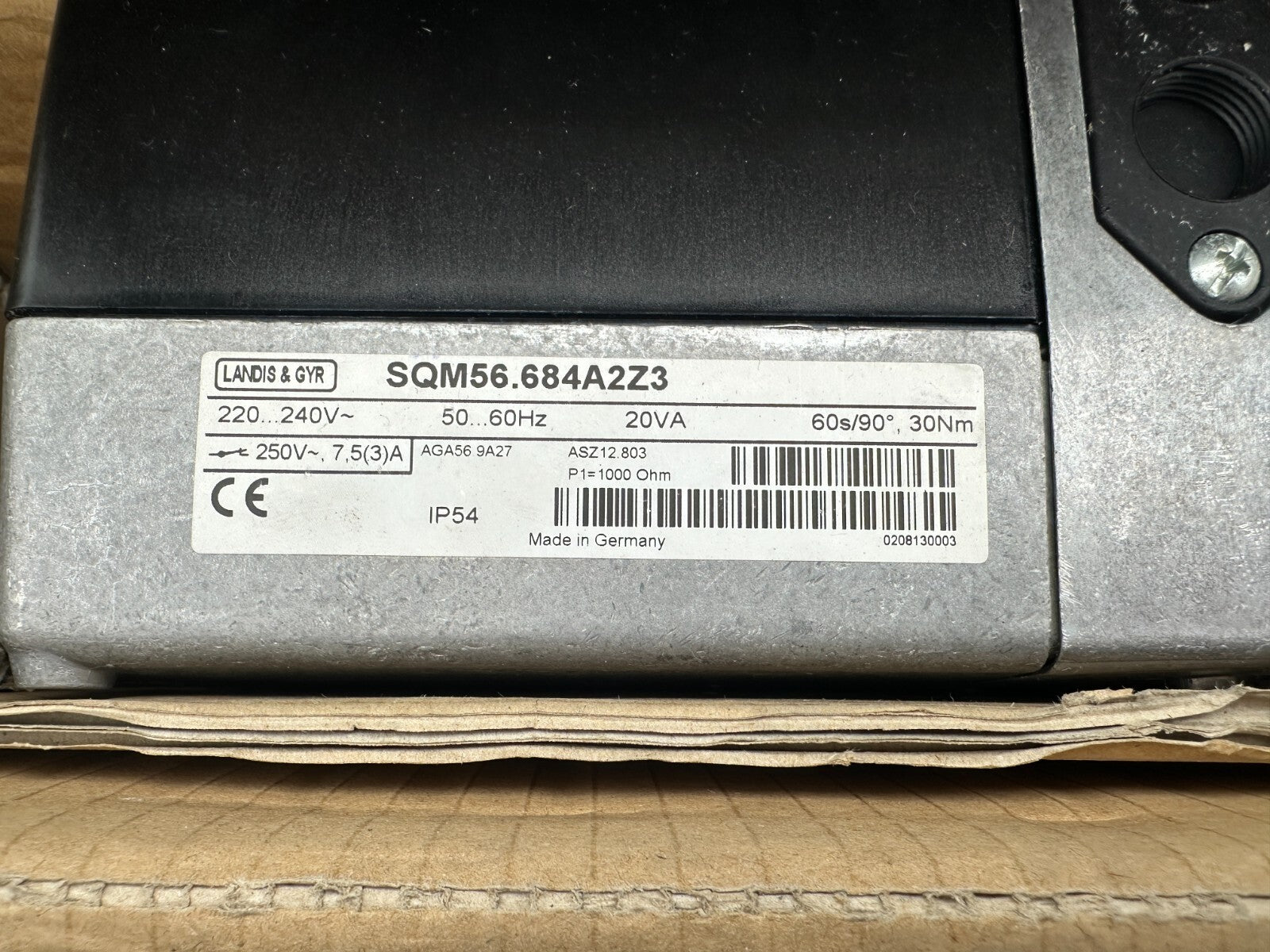 LANDIS GYR SQM56.684A2Z3 220 - 240V 20VA SERVOMOTEUR - KLR Automation