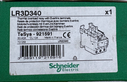 SCHNEIDER ELECTRIC RELAIS DE PROTECTION THERMIQIUE LR3D430 x1