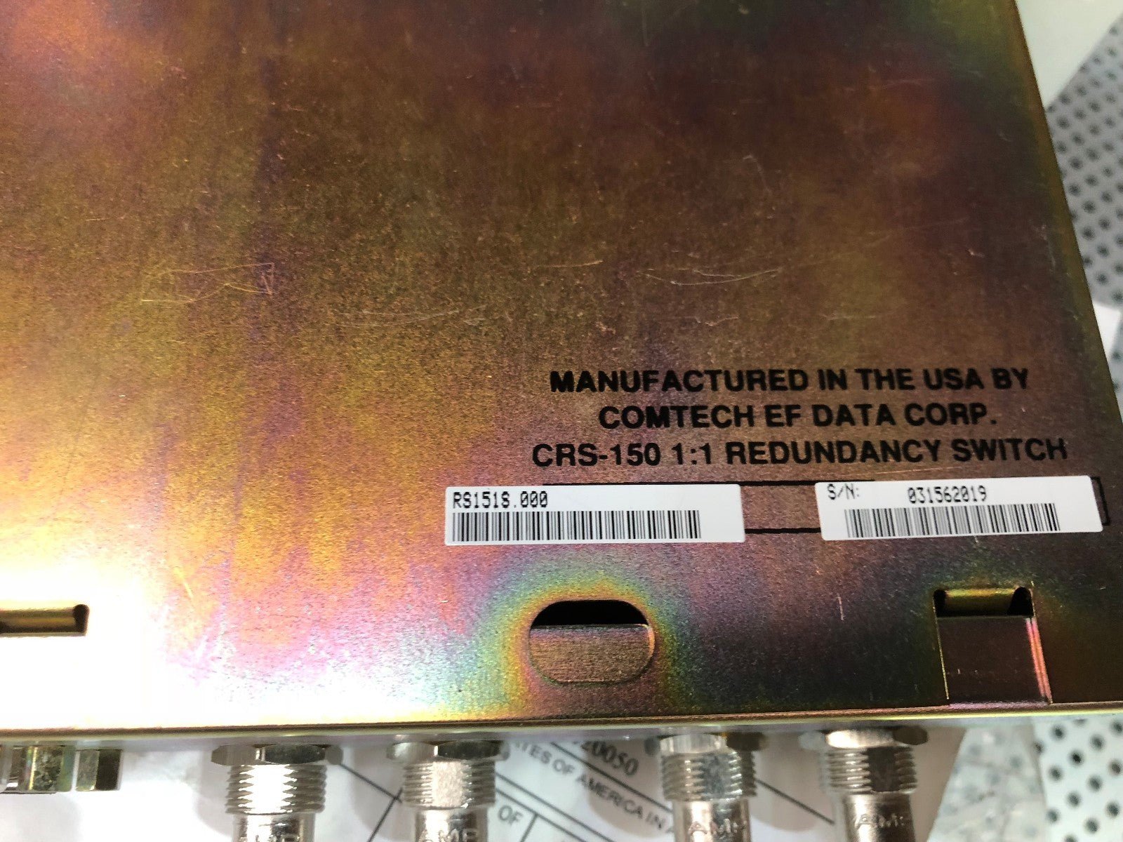 Comtech EF Data CRS - 150 Modem Redundancy Switch 1:1 With All cable and more .. - KLR Automation