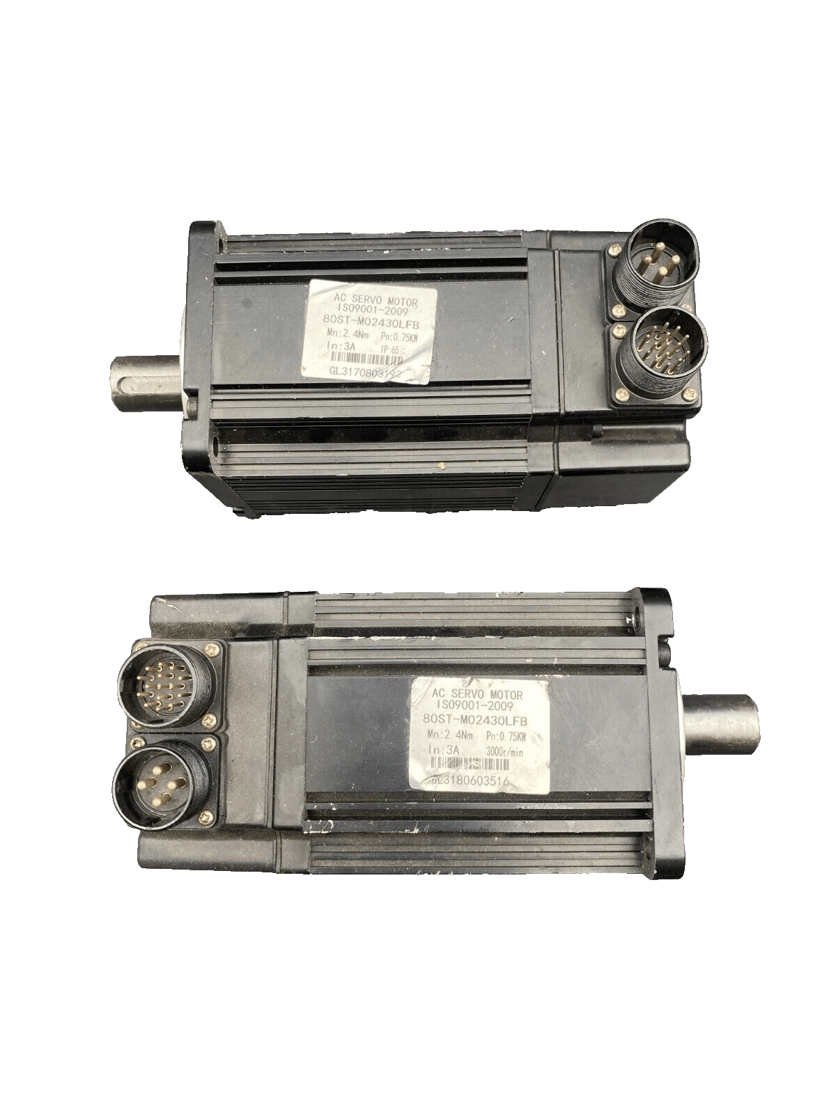 80ST - M02430LFB AC SERVO MOTOR 2.4Nm 0.75kW 3A 3000rpm x1pc - KLR Automation