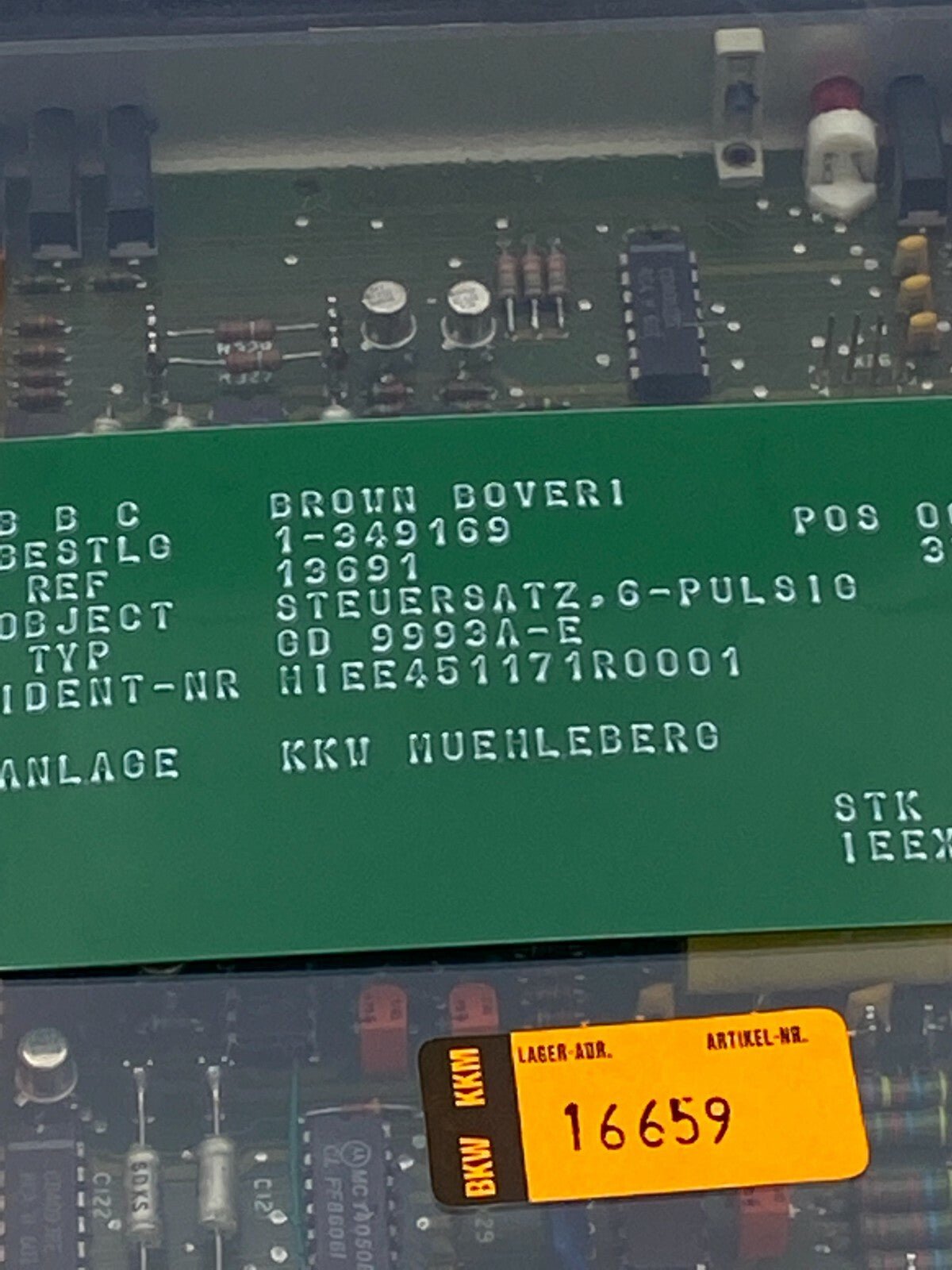 Brown Boveri BBC HIEE451171R1 GD 9993a - E GD 9993 a - E interface Module Card PLC - KLR Automation