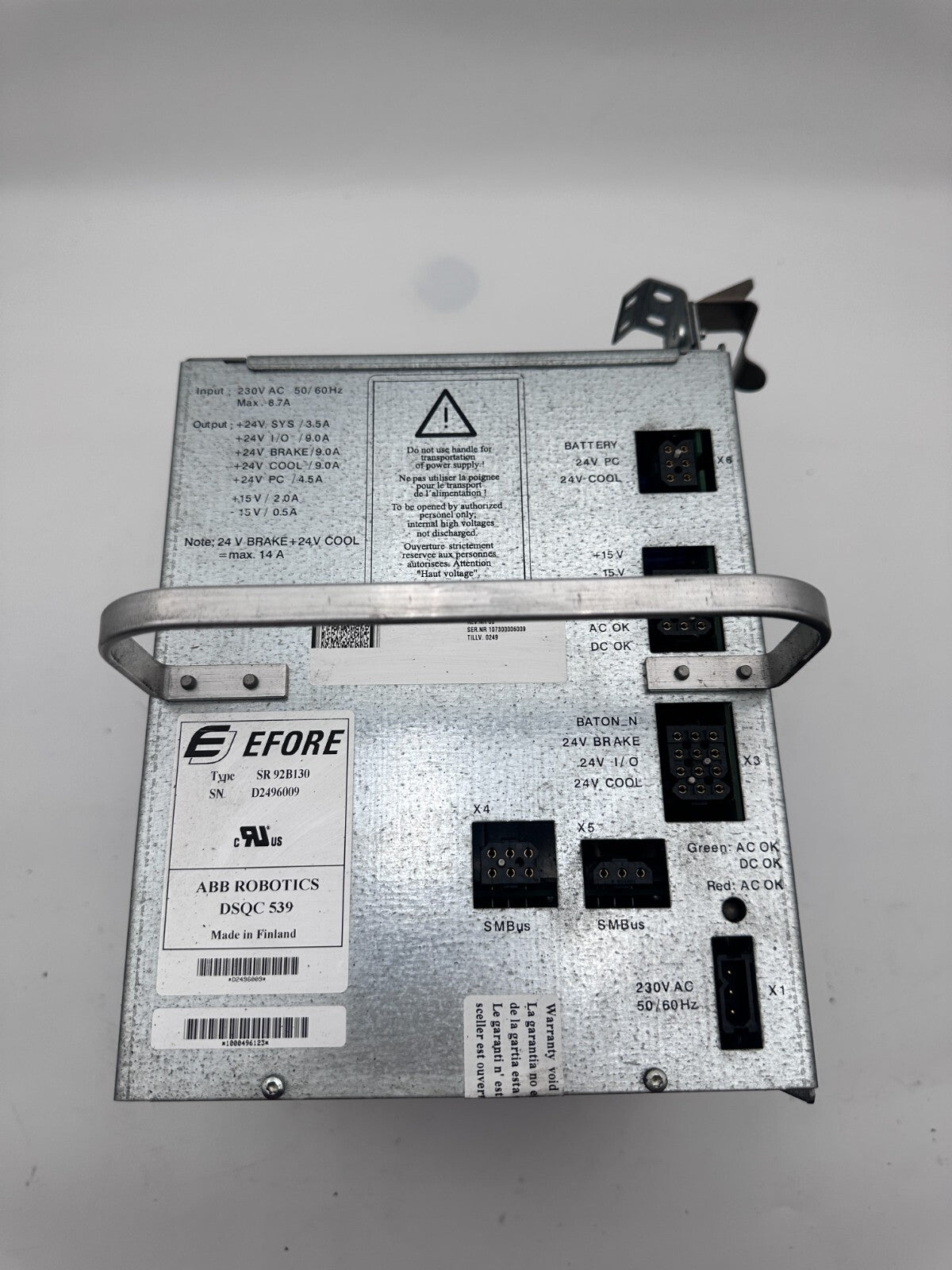 ABB DSQC 539 SR92B130 3HAC 14265-1 ALIMENTATION