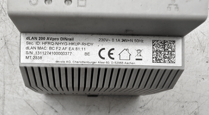 DEVOLO DLAN 200 AVPRO DINRAIL HFRQ - NHYG - HKUP - RHDY - KLR Automation