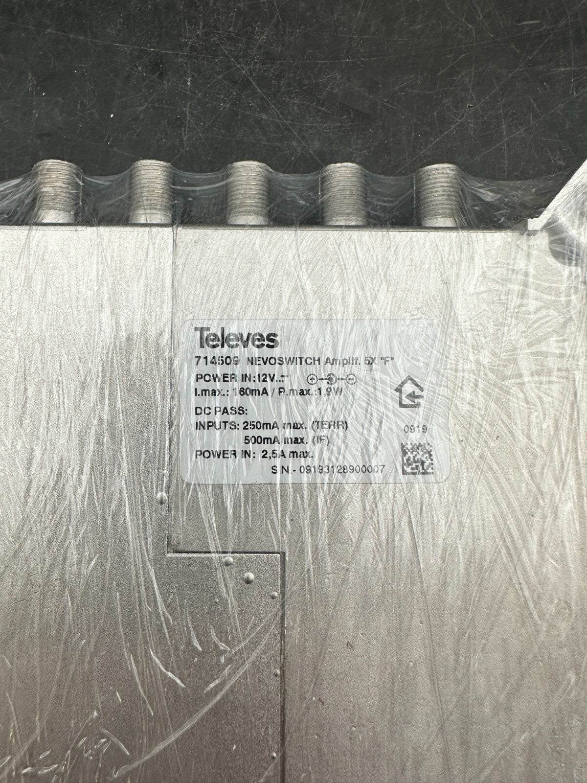 Amplificateur 5x5 "F" MATV/BIS G 27/25dB Vs 115dBµV - Nevoswitch Televes 714509 - KLR Automation
