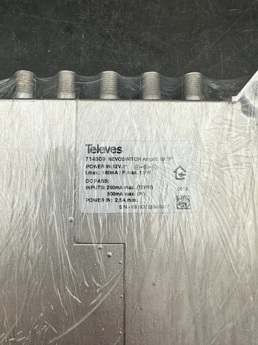 Amplificateur 5x5 "F" MATV/BIS G 27/25dB Vs 115dBµV - Nevoswitch Televes 714509 - KLR Automation