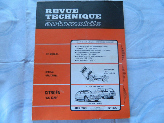 RTA revue technique automobile etat comme neuf CITROEN GS 1220 n 325 - KLR Automation