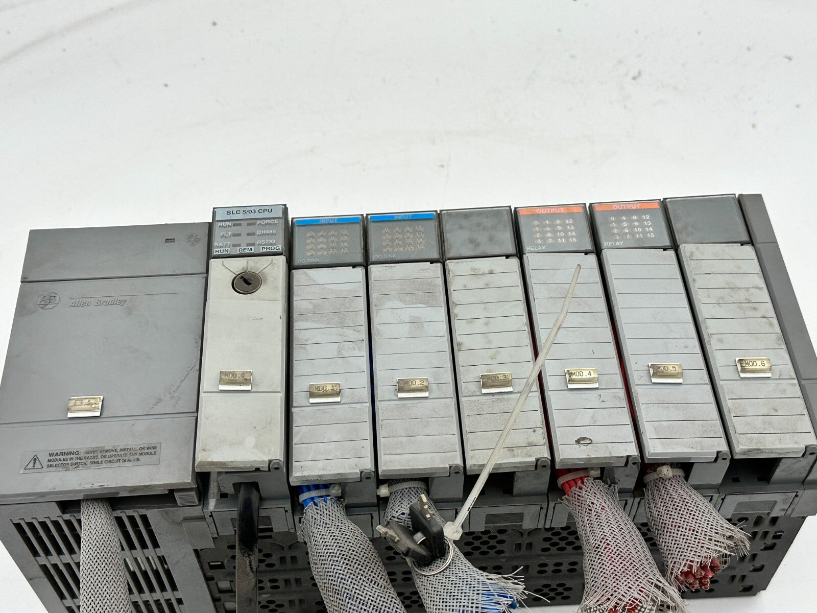 AB Allen Bradley SLC 500 1746-P2 1747-L532 1746-ib16 1746-oh16