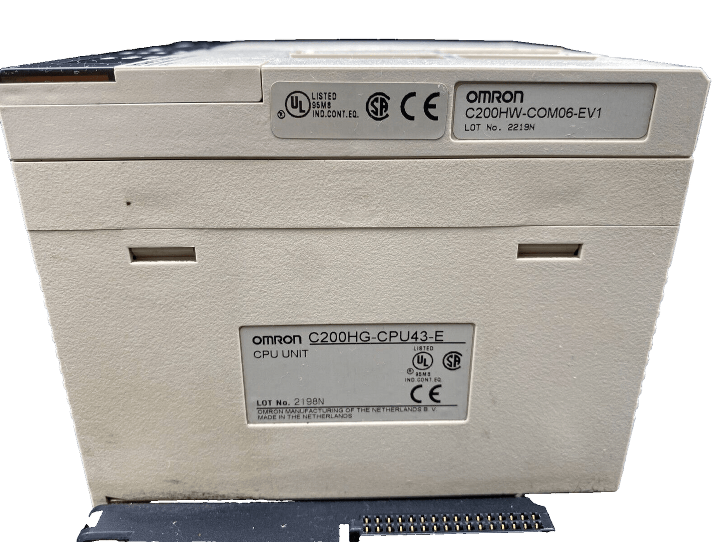 OMRON C200HW - DRM21 - V1 + C200HG - CPU43 - E + PA204S + C200HW - BC051 - KLR Automation