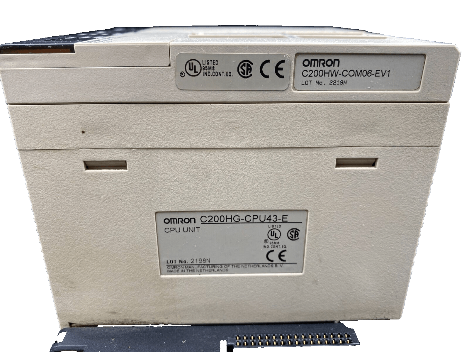 OMRON C200HW - DRM21 - V1 + C200HG - CPU43 - E + PA204S + C200HW - BC051 - KLR Automation