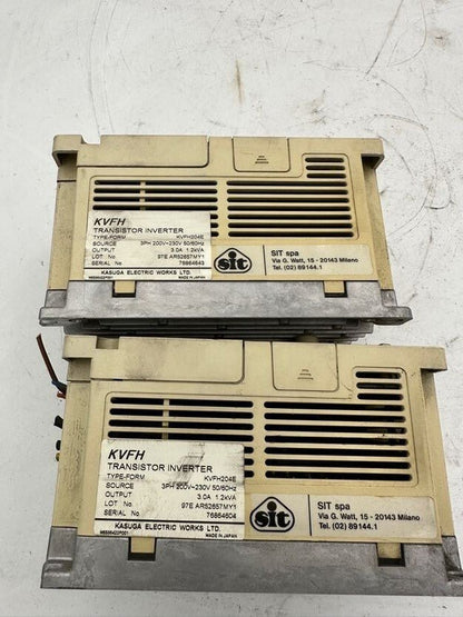 1pc x KASUGA KVFH204E TRANSISTOR INVERTER 3PH - 200V - 0.4Kw 97EAR52657MY1 - KLR Automation