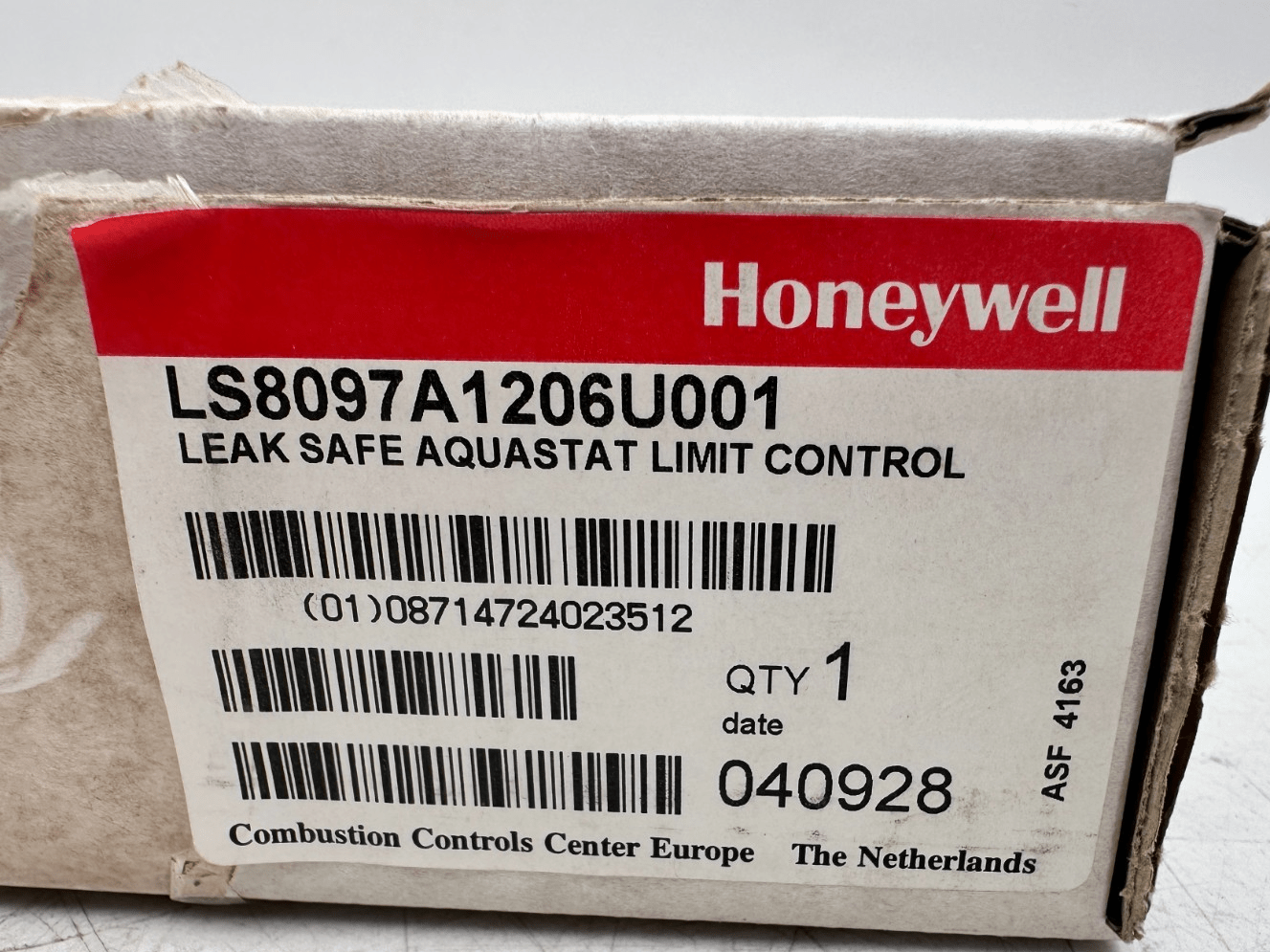 HONEYWELL LS8097A1206 LS8097A1206U001 LEAK SAFE AQUASTAT LIMIT CONTROL x1pc - KLR Automation