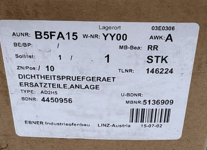 HEGWEIN AD2H5 CONTROLEUR D'ETANCHEITE 500mbar x1 - KLR Automation
