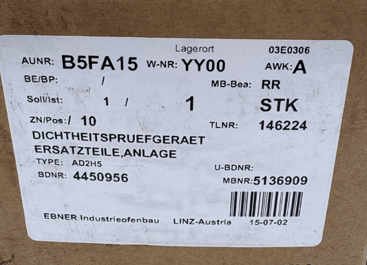 HEGWEIN AD2H5 CONTROLEUR D'ETANCHEITE 500mbar x1 - KLR Automation