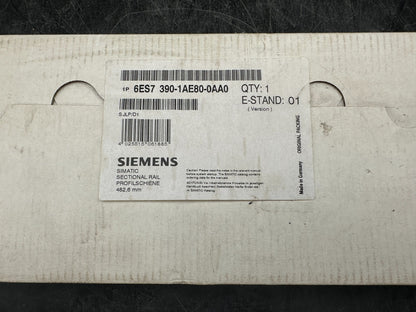 SIEMENS 6ES7390 - 1AE80 - 0AA0 SIMATIC SECTIONAL RAIL 482,6mm - KLR Automation