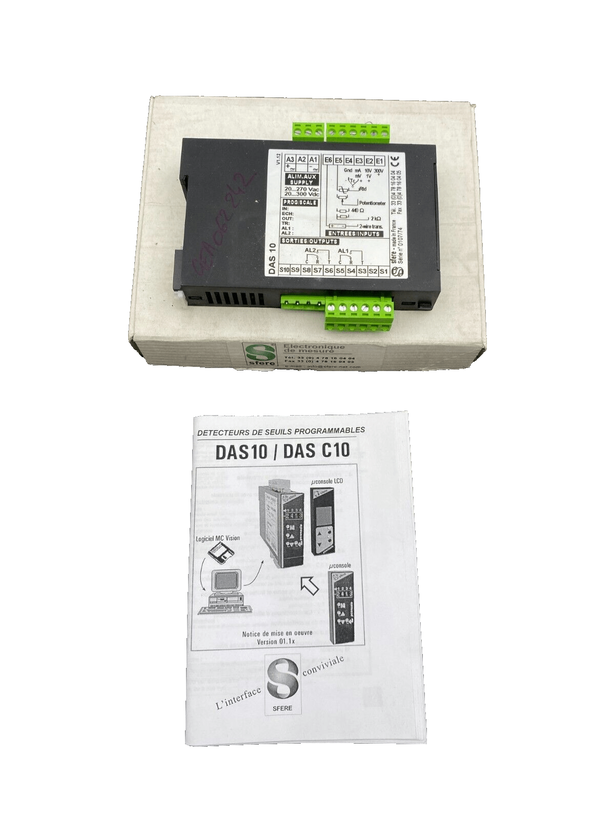 ARDETEM SFERE DAS 10 DETECTEUR DE SEUILS PROGRAMMABLES - KLR Automation