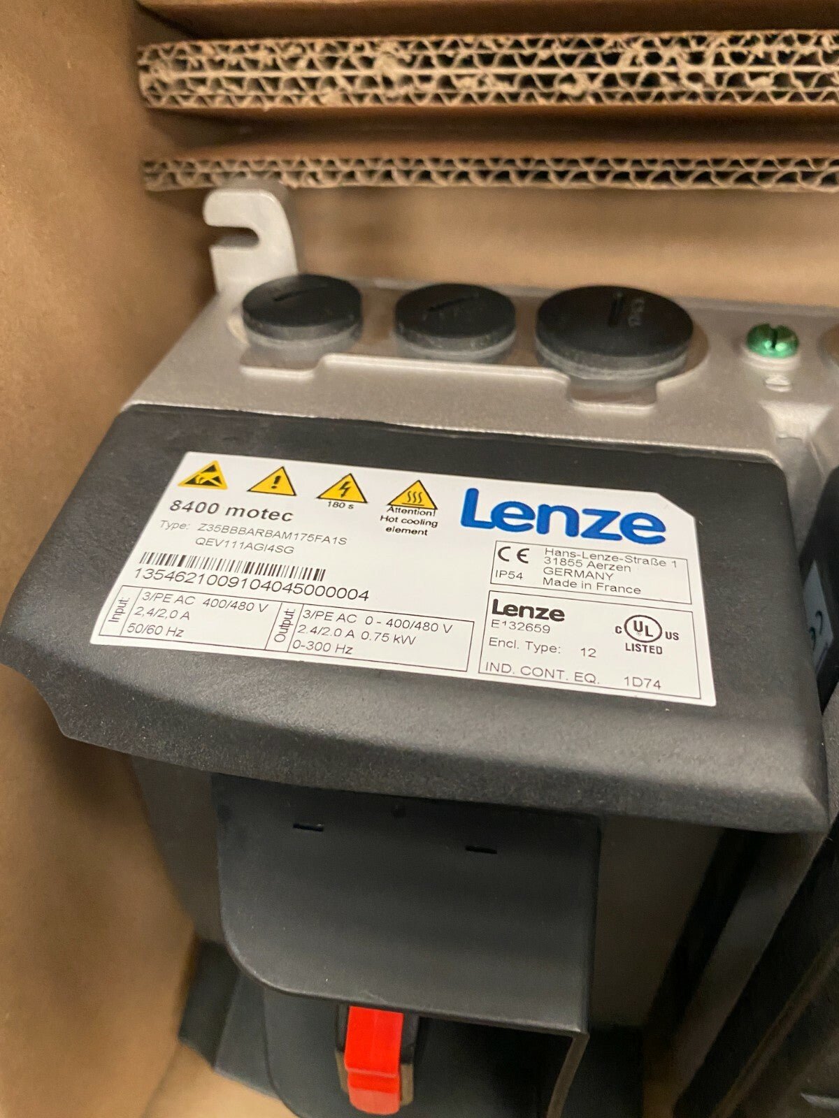 Lenze 8400 motec Z35BBBARBAM175FA1S INVERTER - KLR Automation