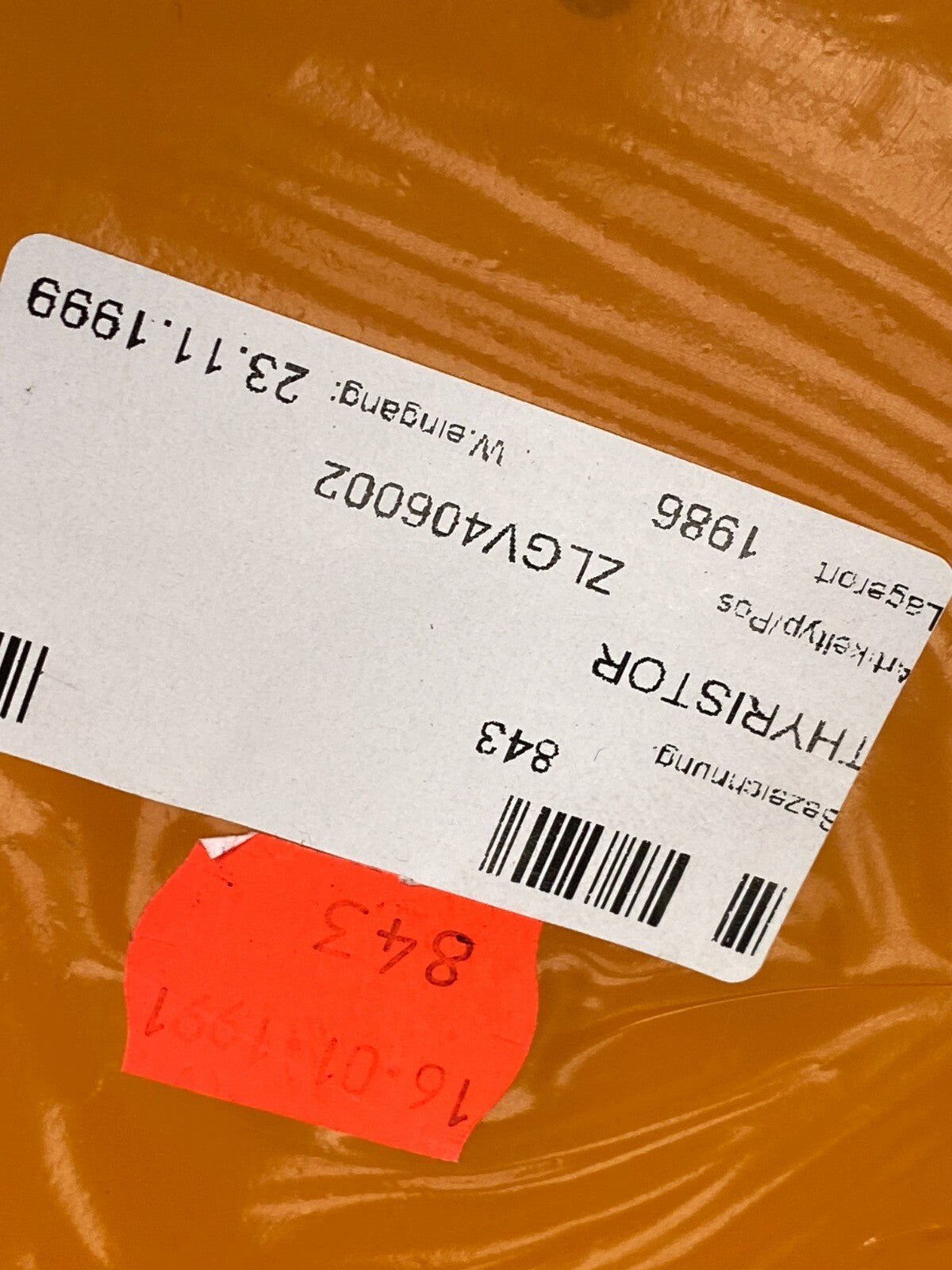 Brown Boveri BBC Thyristor zlgv406002 New old Stock GR 000533 PI - KLR Automation
