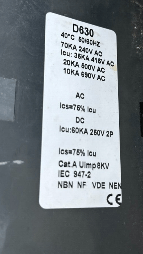 GENERAL ELECTRIC D630 7206CCEX1631 001 3P SD DISJONCTEUR RECORD - KLR Automation