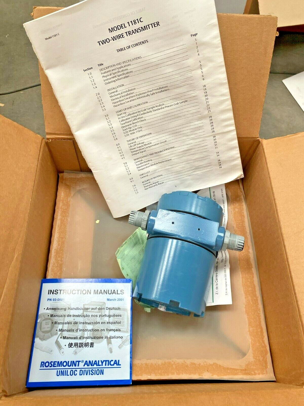 Rosemount 1181C Uniloc 2-Wire Transmitter 1181-C New