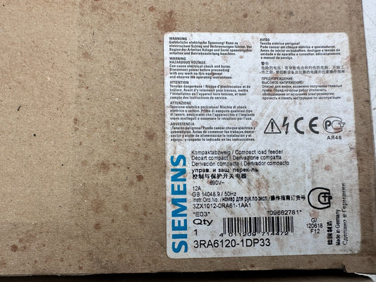 SIEMENS 3RA6120 - 1DP33 SIRIUS DEPART MOTEUR - KLR Automation