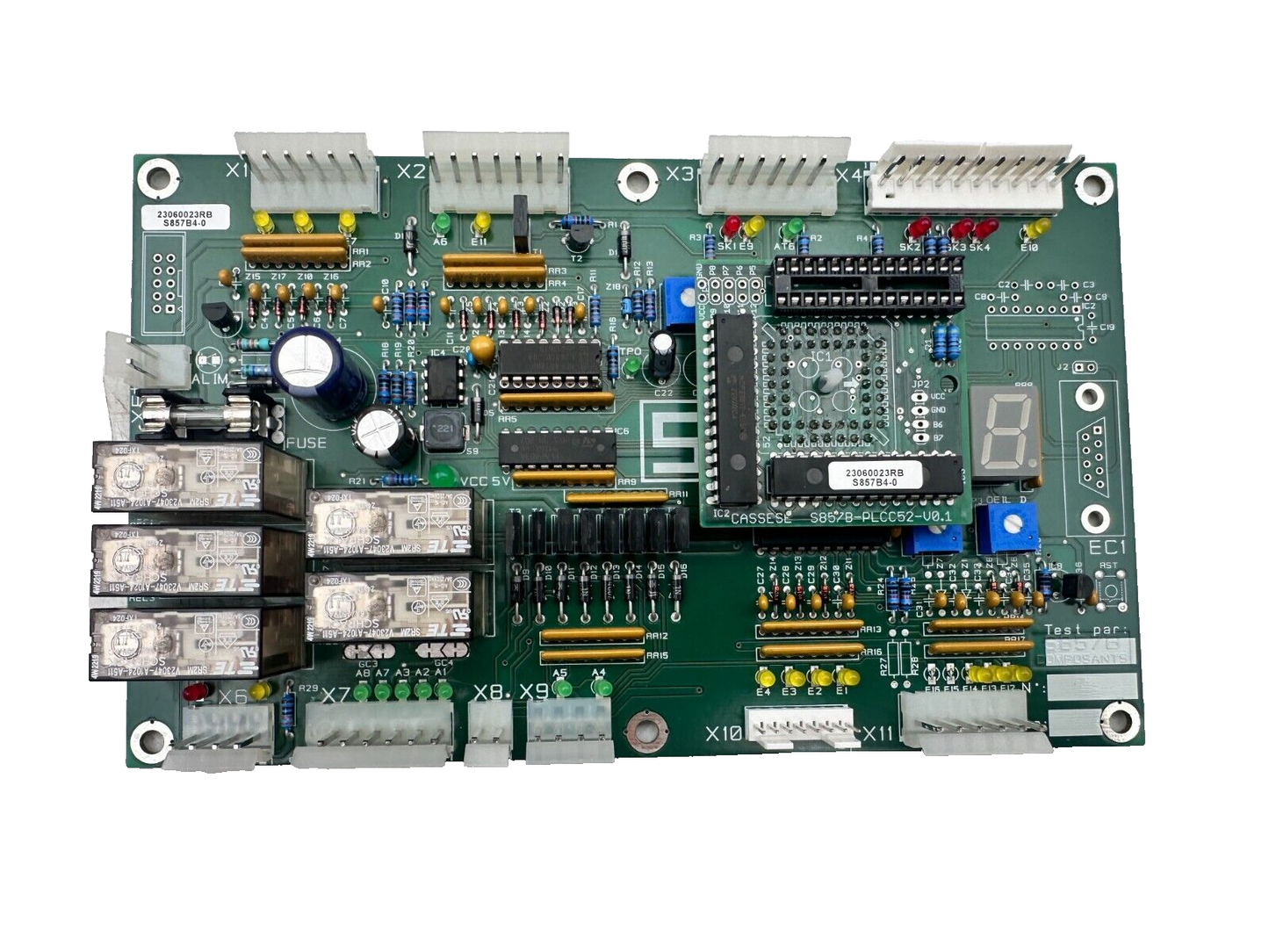 CASSESE S857B-PLCC52-V0.1 S857B4-0 23180025RB CARTE PCB AFFICHEUR DIGITAL