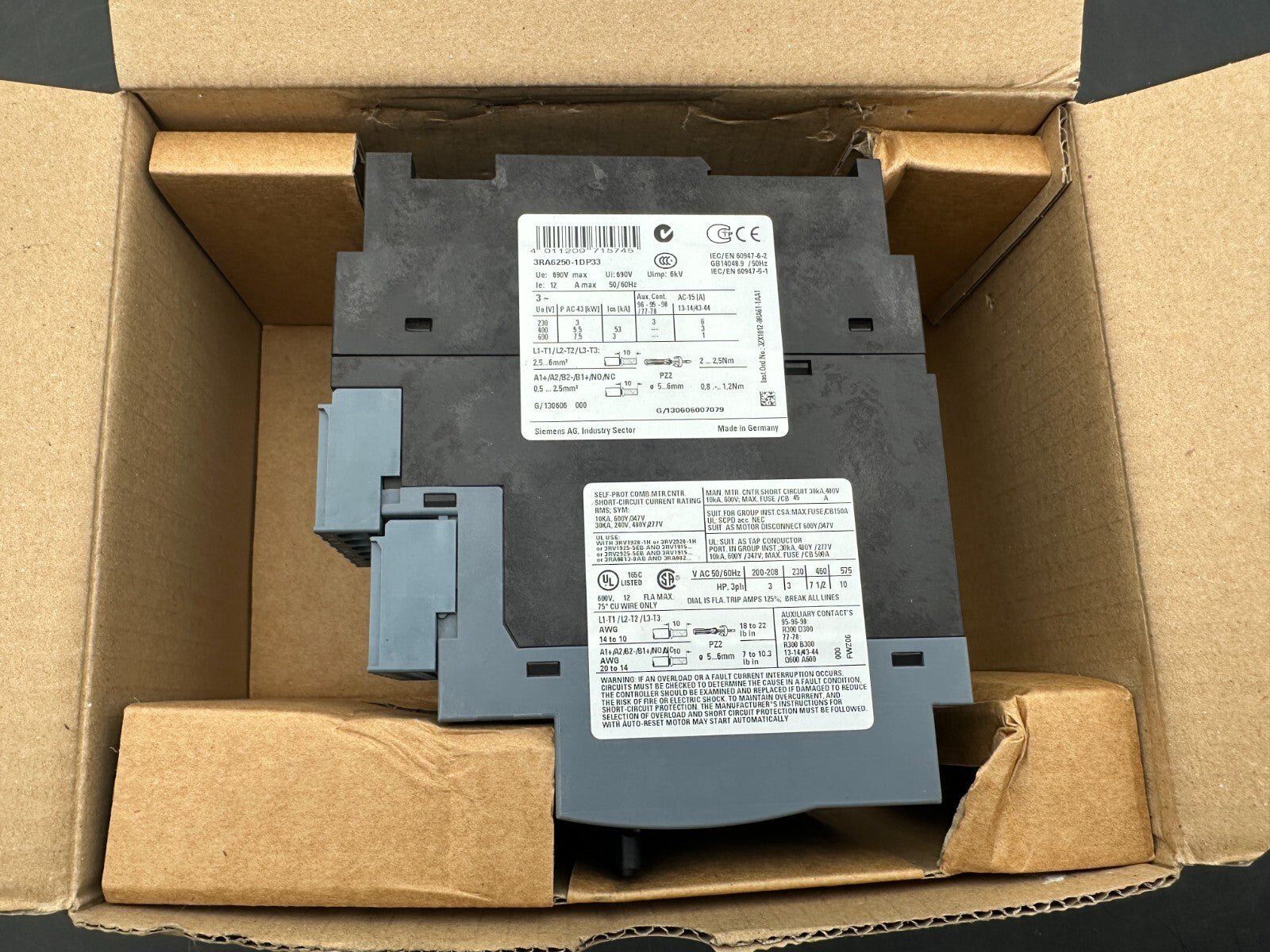 SIEMENS 3RA6250 - 1DP33 SIRIUS DEPART COMPACT - KLR Automation
