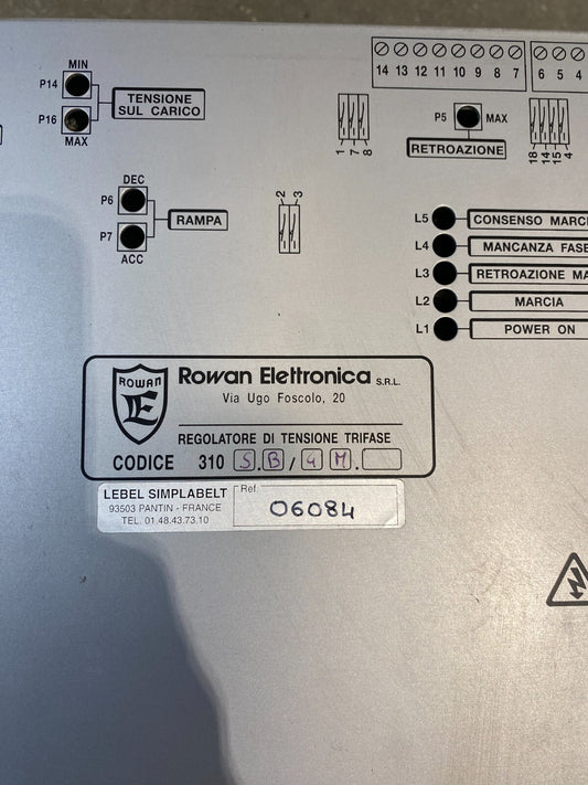 ROWAN ELETTRONICA C310S.B/4M REGULATEUR DE TENSION TRIPHASE - KLR Automation