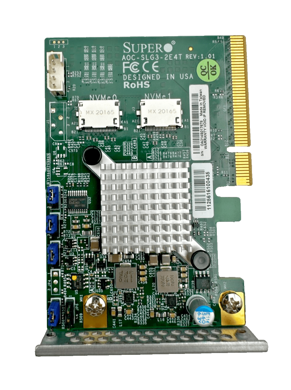 SUPERMICRO AOC - SLG3 - 2E4T REV 1.01 CARTE D'EXTENSION PCIe Gen - 3 ×8 - KLR Automation