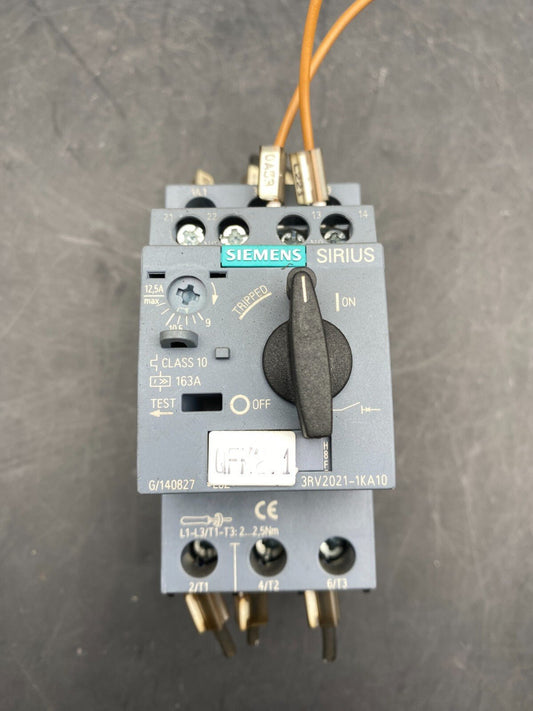 SIEMENS 3RV2021 - 1KA10 MOTOR BREAKER - KLR Automation