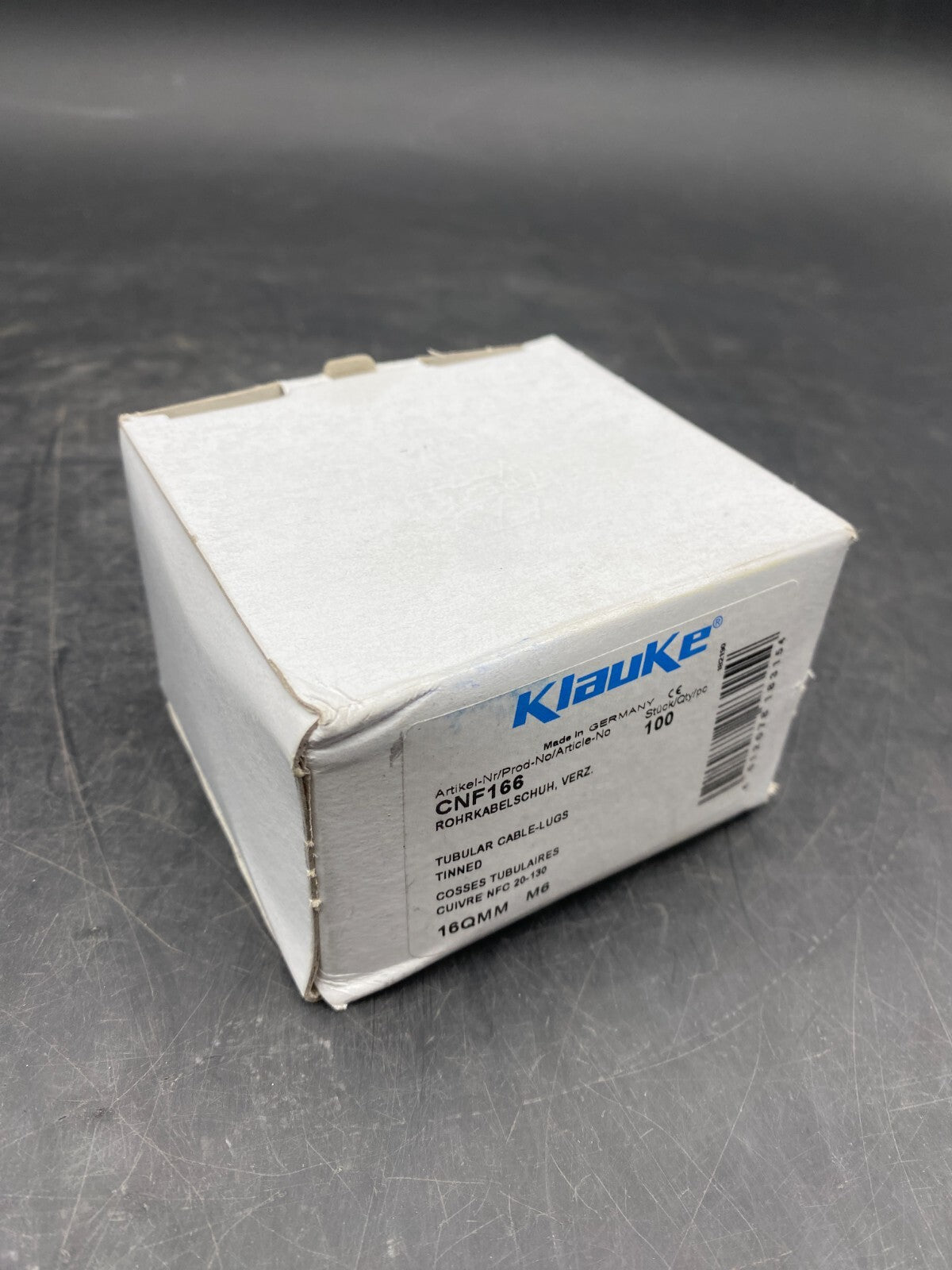 KLAUKE CNF166 TUBULAR CABLE LUGS 16QMM M6 BOX OF 100