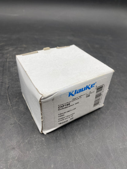 KLAUKE CNF166 TUBULAR CABLE LUGS 16QMM M6 BOX OF 100