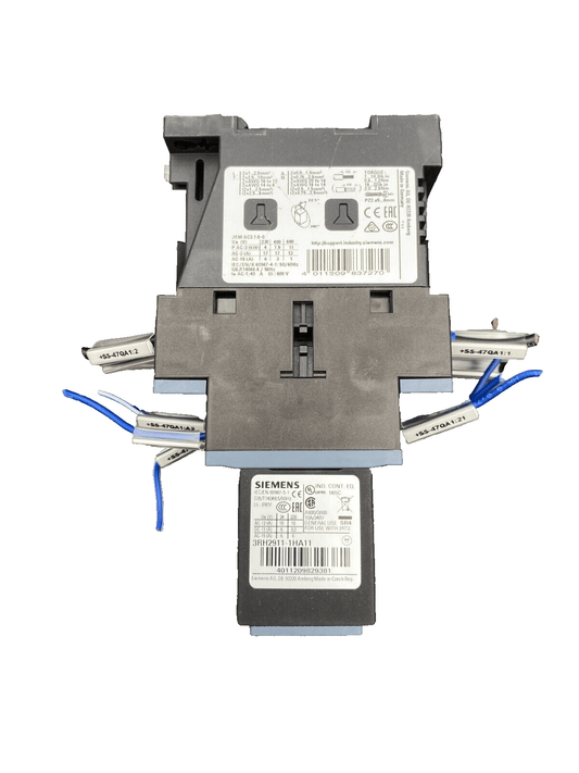 SIEMENS 3RT2025 - 1BB44 + 3RH2911 - 1HA11 CIRCUIT BREAKER x2pc - KLR Automation