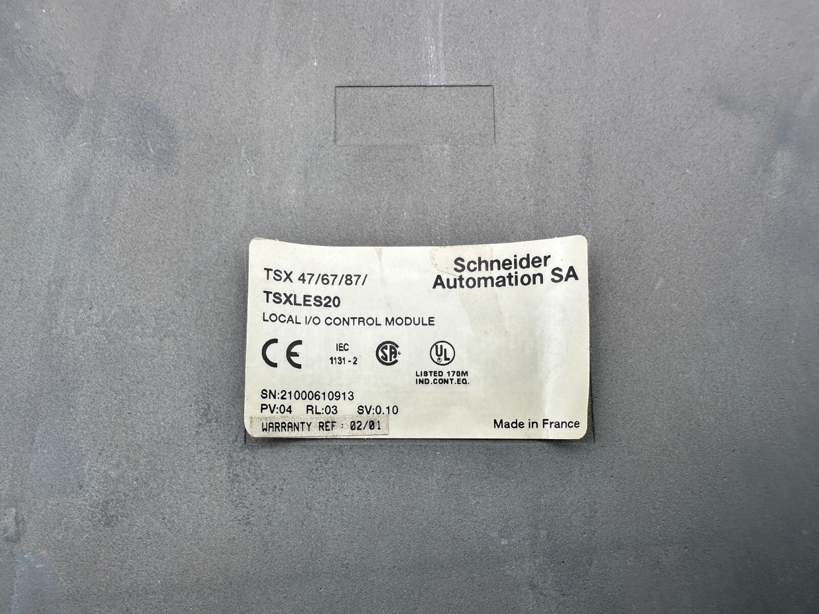 SCHNEIDER AUTOMATION TSXLES20 LES 20 TSX 47/67/87 LOCAL I/O CONTROLE MODULE - KLR Automation