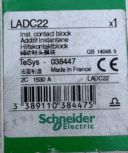 SCHNEIDER ELECTRIC LADC22 CONTACT BLOK x1 - KLR Automation
